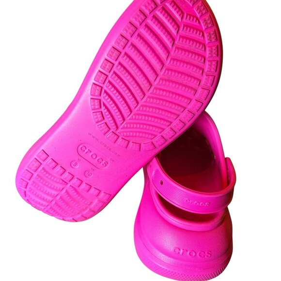 Crocs Classic Crush Clog Fuchsia Hot Pink Size W10 / M8 Platform Shoes Iconic - Picture 5 of 5